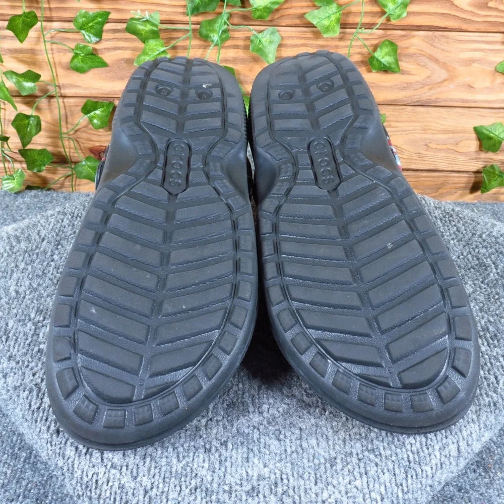 Crocs Classic Lined Camo Clogs Mens Shoe Size 13 Comfort Indoor Outdoor Black